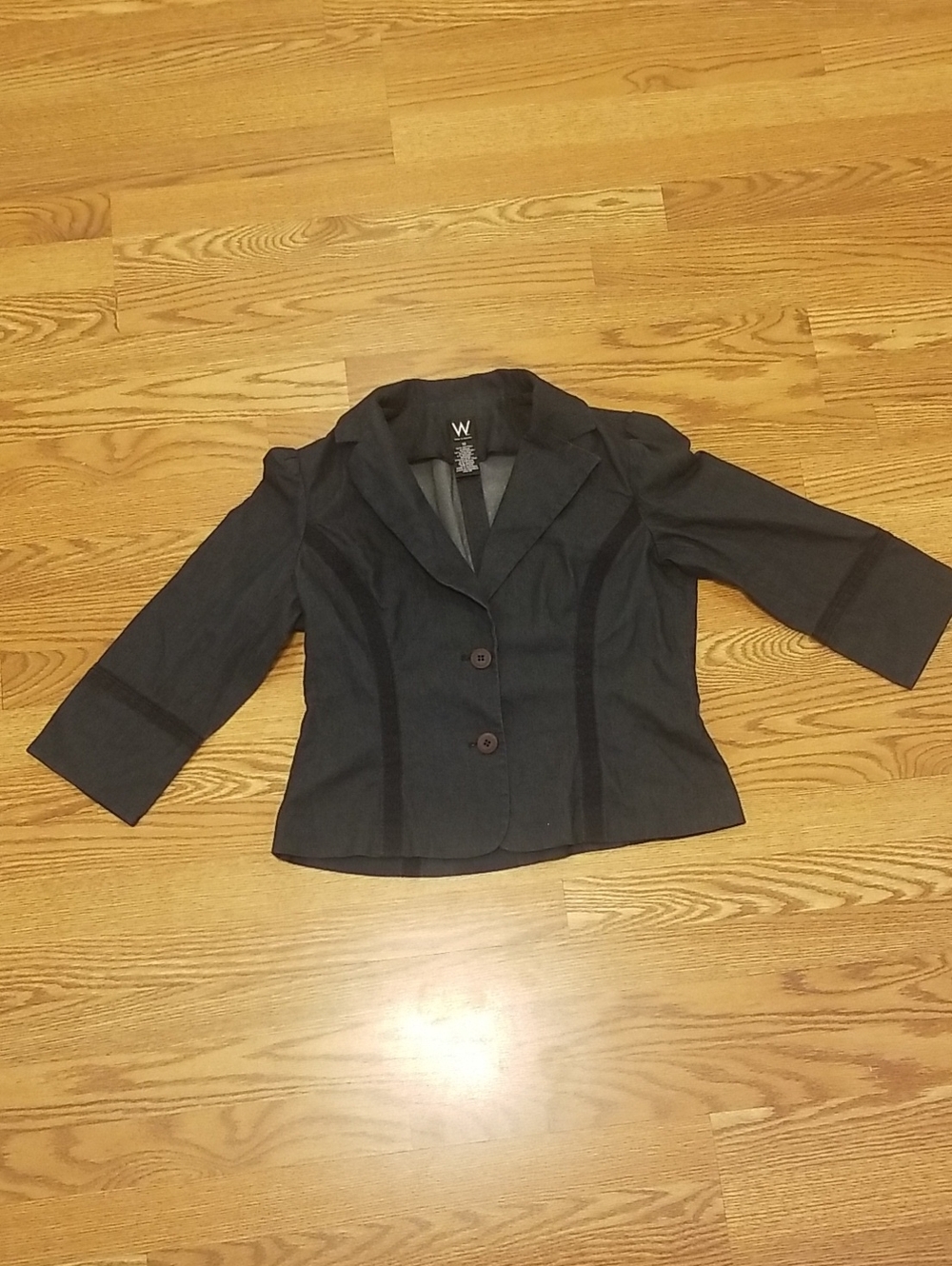 W by Worth Black Tailored Two-Button Blazer